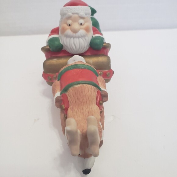 House of Lloyd Santa Claus Stocking Holder Porcelain 1991 Vintage Unused 7 inch - Picture 3 of 7